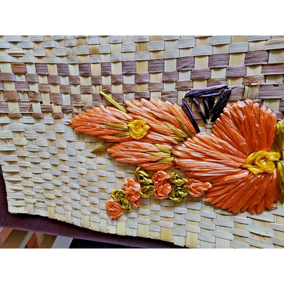 PLACEMENTS & NAPKIN HOLDERS-Mexican -Woven Straw 6 Placemats & 10 Holders - Picture 6 of 15